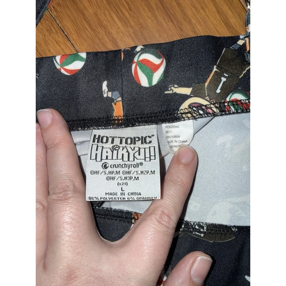 Hot Topic Haikyu Chibi Characters Suspender Skirt Womens L Black Hipster Anime - Picture 3 of 11